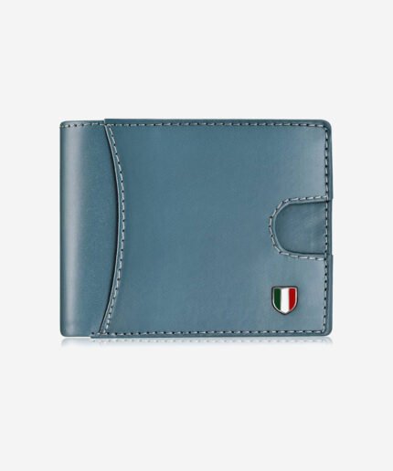 Faux Leather Casual Blue Wallet For Men